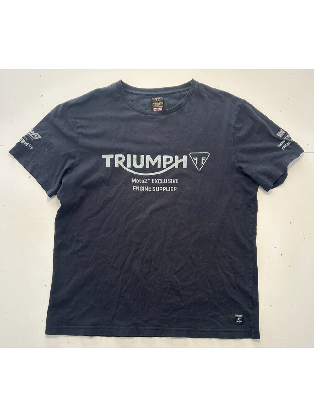Triumph Moto2 Exclusive Engine Supplier Black T-Shirt Size XL Motorcycles